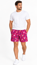 Short Estampado Masculino Microfibra Confortável Com Bolso Lateral e Traseiro