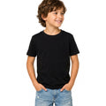 Camiseta basica Infantil Preta Lisa Versátil Confortável Premium