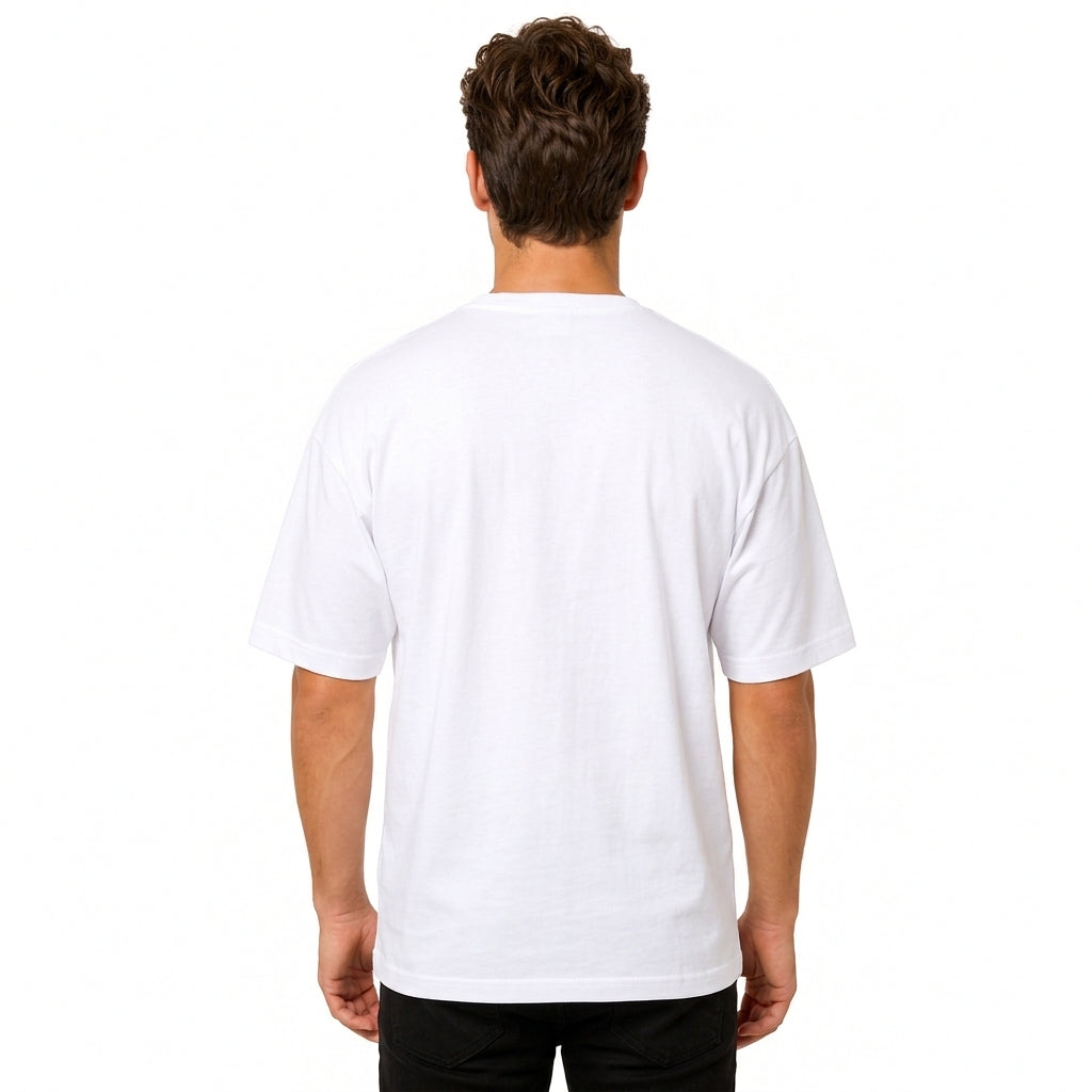 Camiseta Masculina Oversized Branca Lisa Streetwear Premium