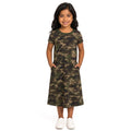 Vestido Camuflado Infantil Com Bolso Sem Fenda Confortável