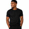 Camiseta Masculina Básica Preta Casual Versátil Estilosa Malha Premium
