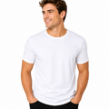 Camiseta Careca Básica Masculina Branca Lisa Confortável Casual Malha Premium
