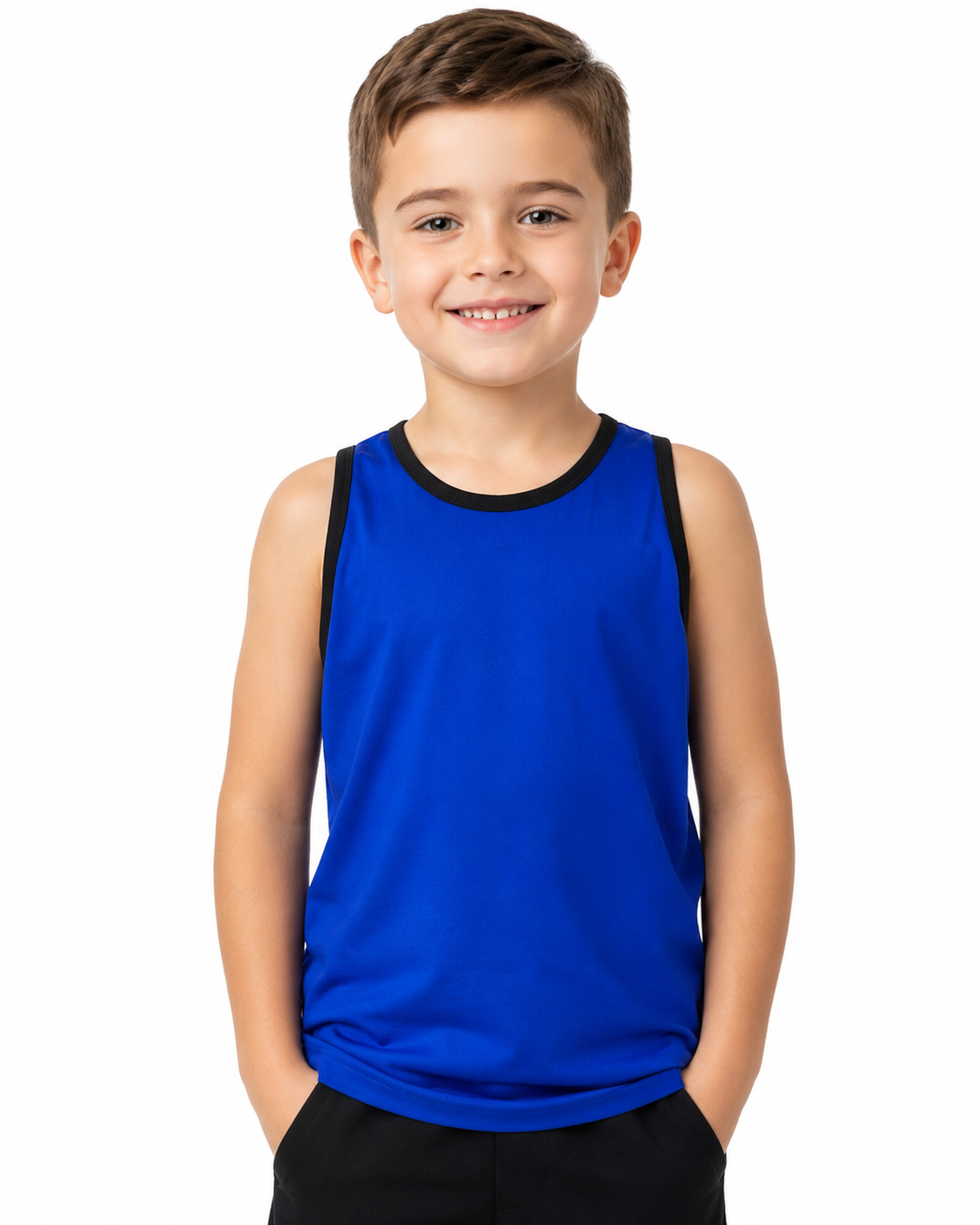 Camiseta Regata Infantil Contrastante
