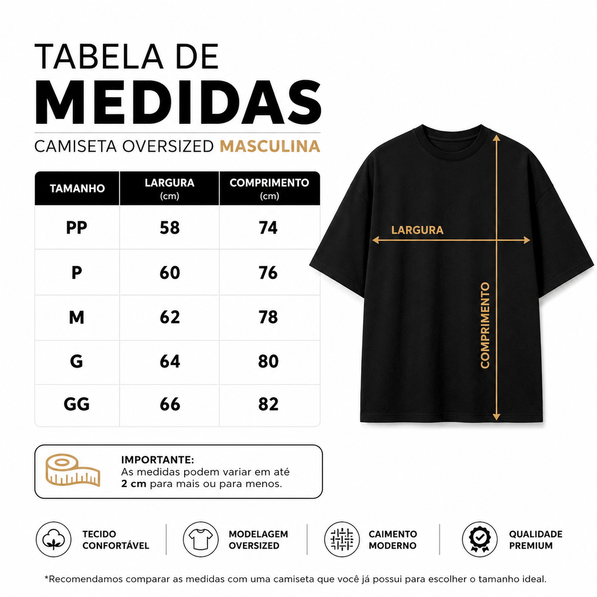 Camiseta Masculina Oversized Branca Lisa Streetwear Premium